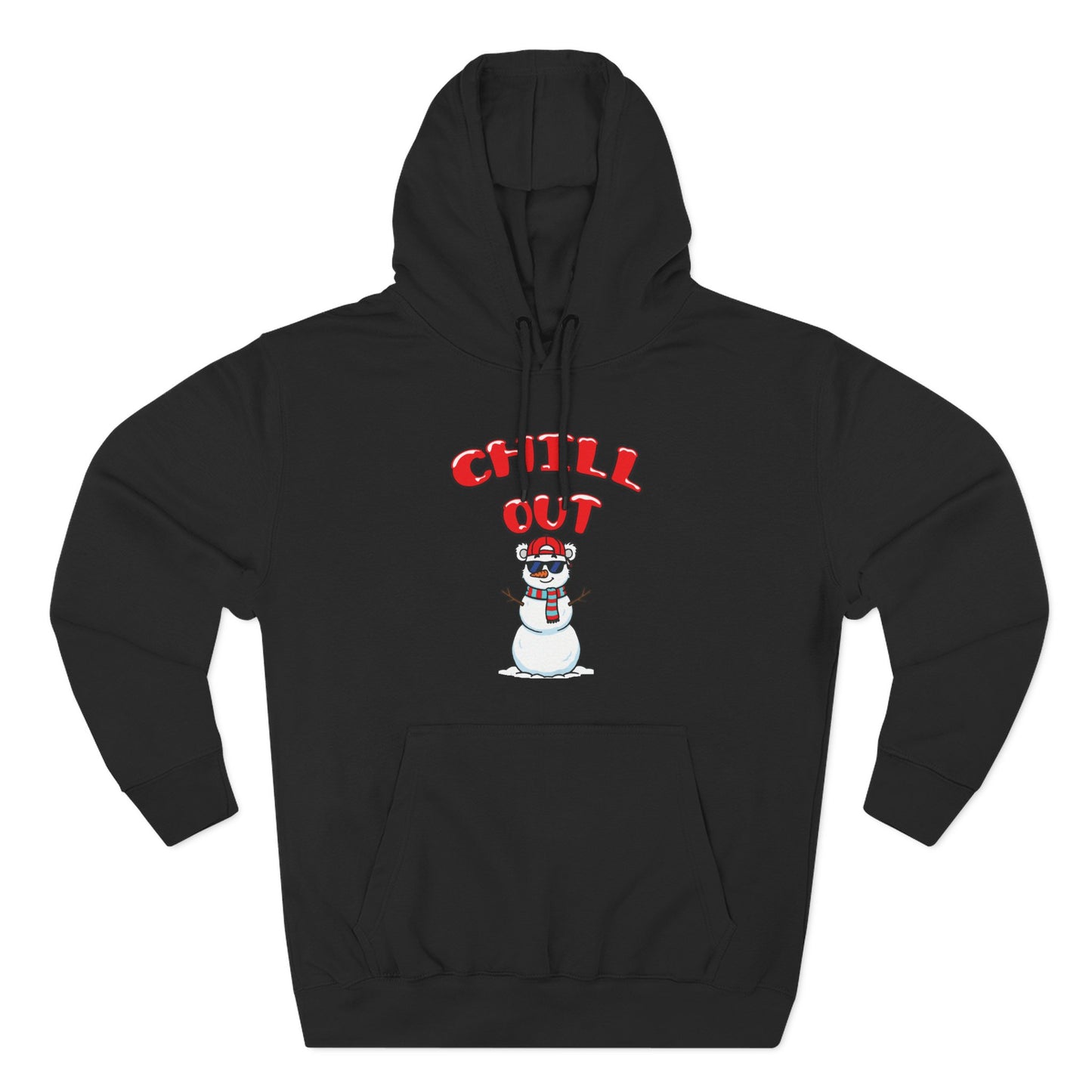 Chill Out Snowman Hoodie — Funny Winter Graphic Fleece Pullover