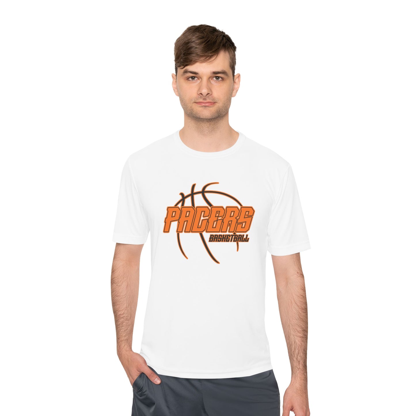 Pacers Basketball White Tee — Moisture-Wicking Performance Shirt