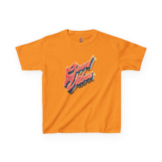 Good Vibes Kids T-Shirt, Fun Cotton Tee for Boys and Girls, Playful Summer Wear, Birthday Gift, Positive Energy Apparel