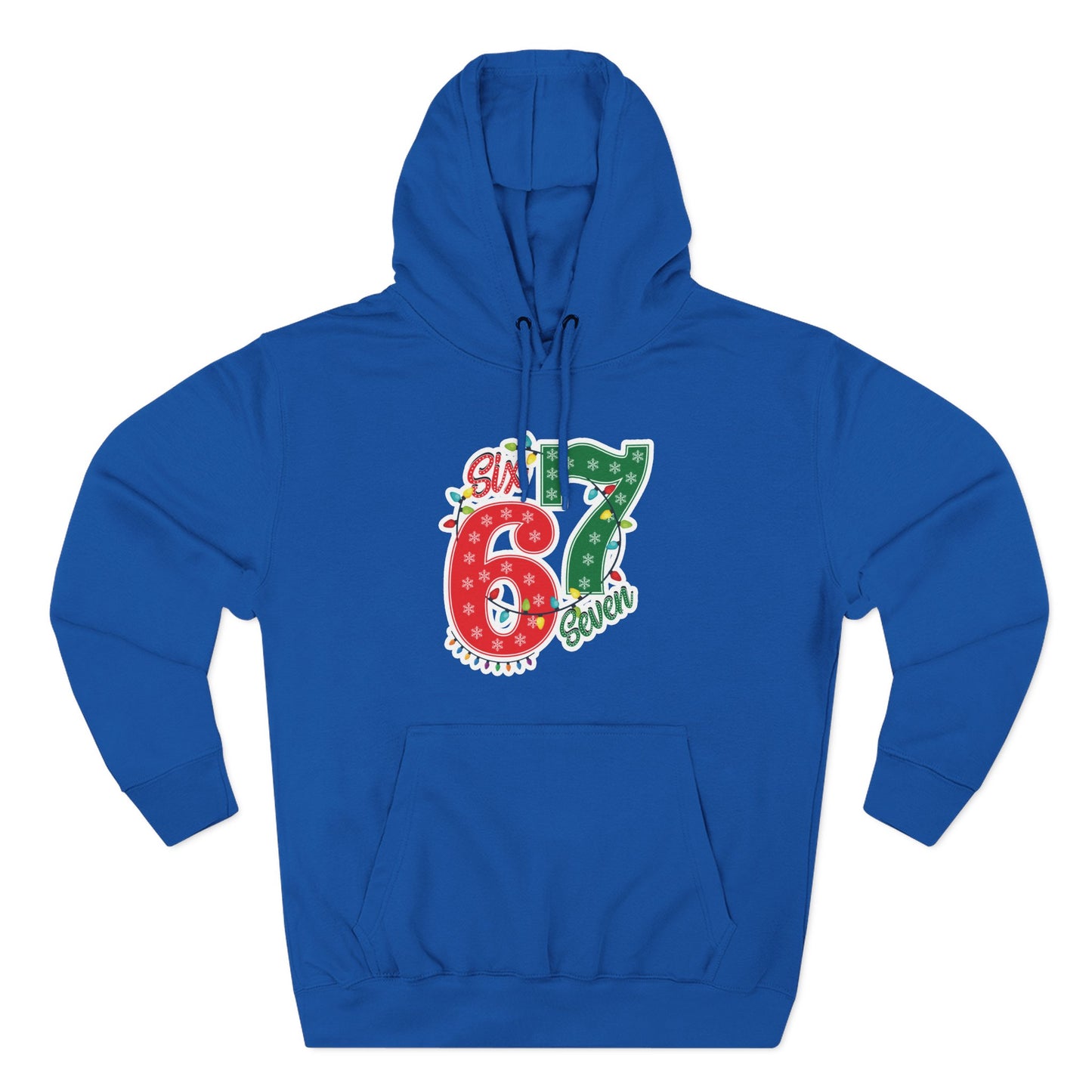 67 Hoodie - Festive Red & Green 'Six Seven' Pullover