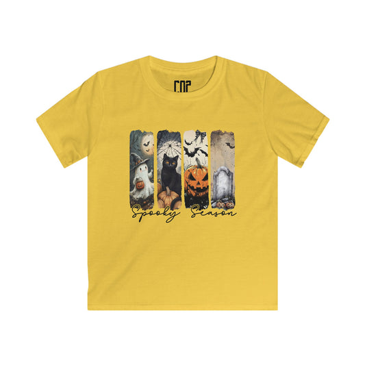 Kids Halloween Tees, Spooky Season T-Shirt, Cute Spooky Shirt, Kids Fall Outfit, Halloween Party Wear, Trick or Treat Top