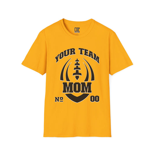 Football Mom Unisex Tee - Custom Team and Number Shirt for Athletes by request