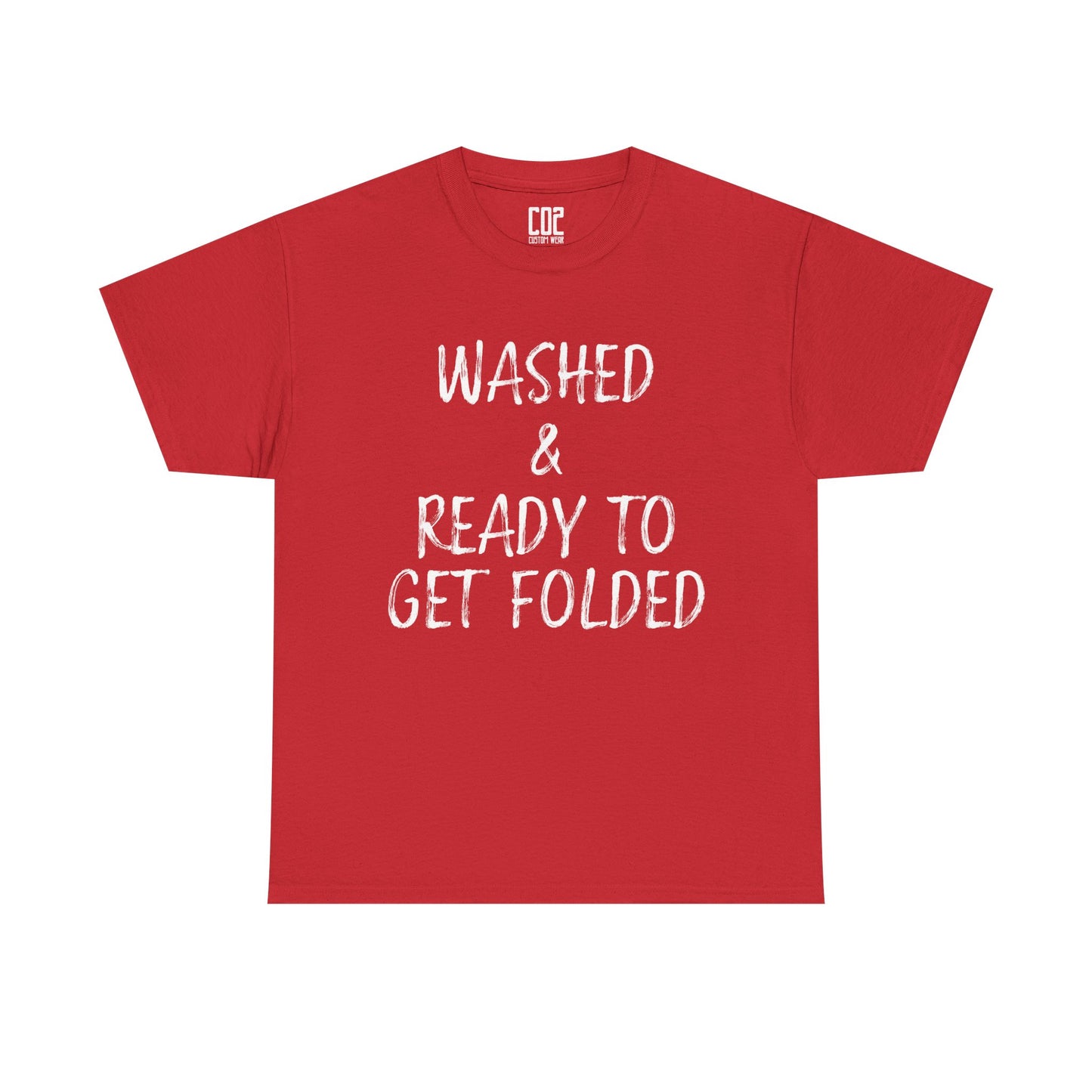 Washed & Ready to Get Folded Tee, Funny Gift for Laundry Lovers, Unisex T-Shirt, Everyday Casual Wear, Perfect for Housewarming, [...]