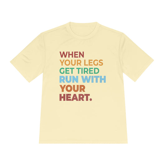 Motivational Unisex Moisture Wicking Tee, Running Shirt, Athletic Wear, Fitness Gift, Active Lifestyle Apparel, Workout Top
