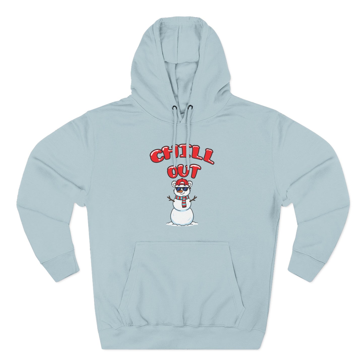 Chill Out Snowman Hoodie — Funny Winter Graphic Fleece Pullover