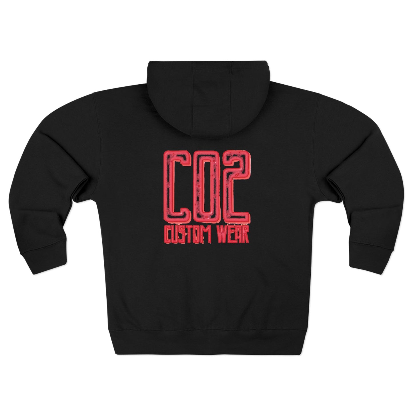 CO2 Don’t Worry Zip Hoodie — Eco Awareness Black Zip-Up Hoodie