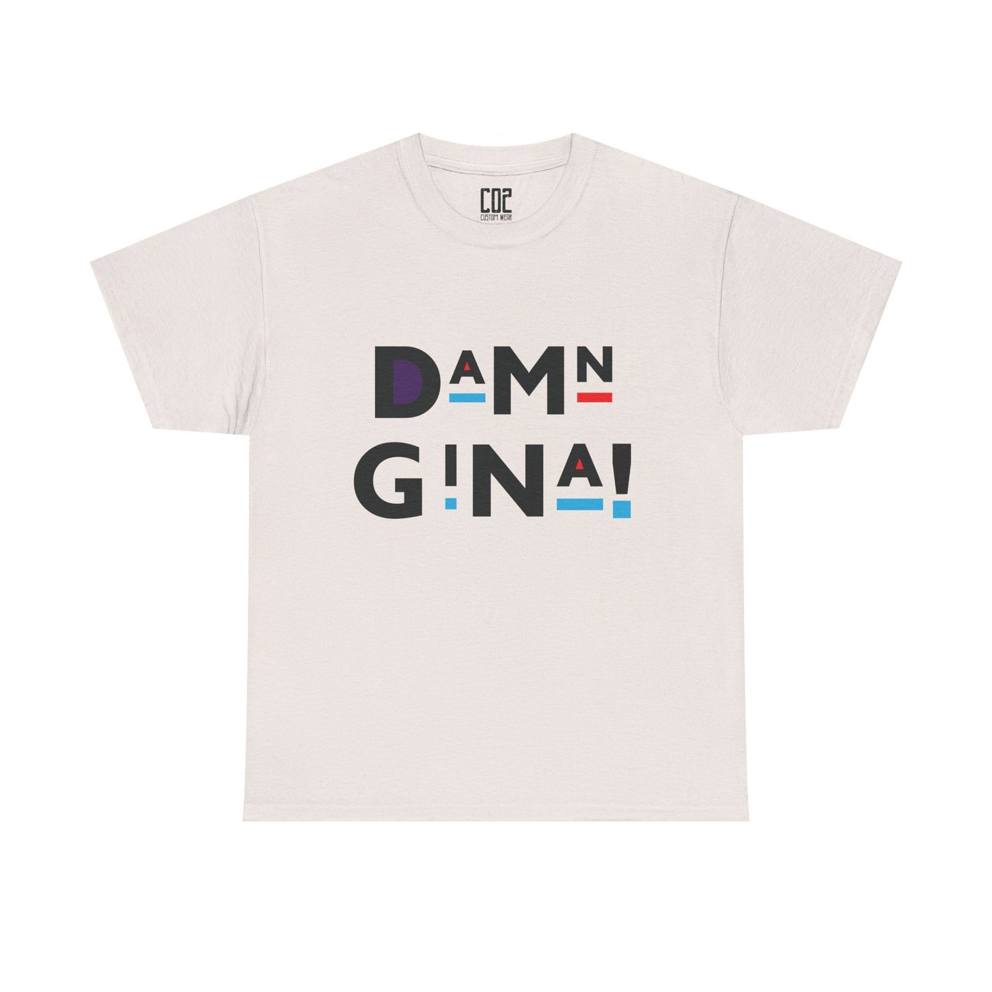Damn Gina! Unisex Heavy Cotton Tee - Funny Graphic Shirt for Everyday Wear, Gifts, Birthday, Casual Style, Cool Humor