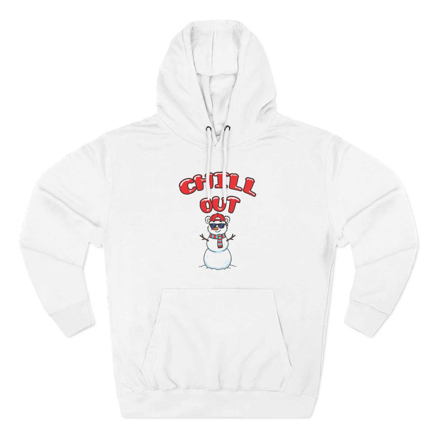 Chill Out Snowman Hoodie — Funny Winter Graphic Fleece Pullover