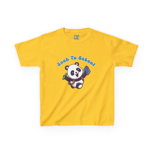 Cute Kids' Panda Tee, Back to School Shirt, Fun Cotton T-Shirt, Children's Apparel, Cute Panda  Kids' Clothes, Gift for Kids