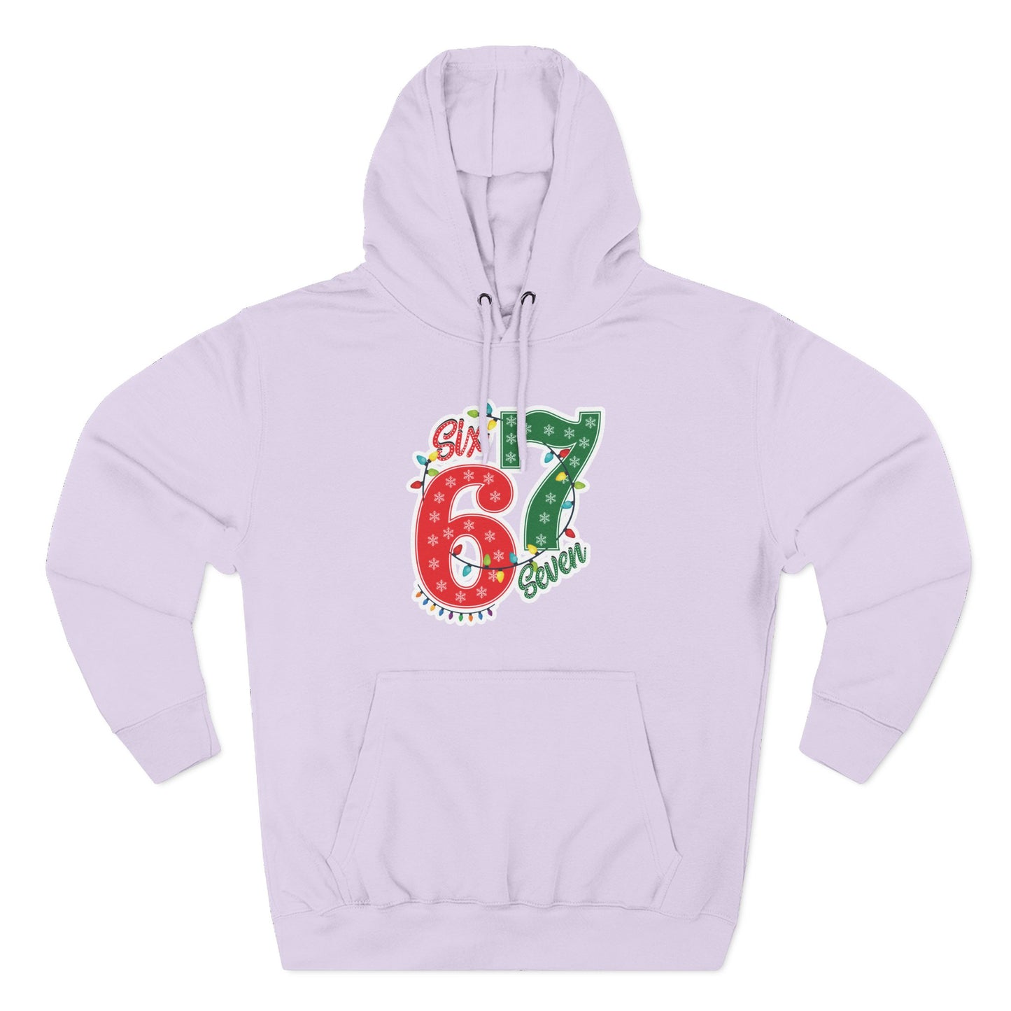 67 Hoodie - Festive Red & Green 'Six Seven' Pullover