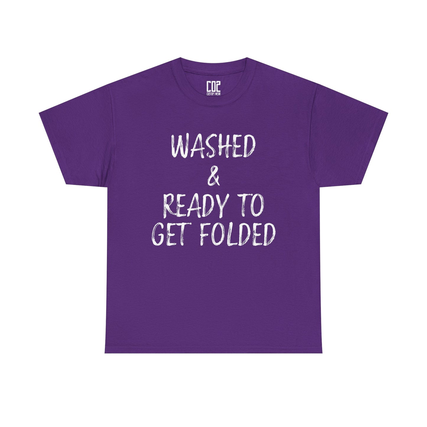 Washed & Ready to Get Folded Tee, Funny Gift for Laundry Lovers, Unisex T-Shirt, Everyday Casual Wear, Perfect for Housewarming, [...]