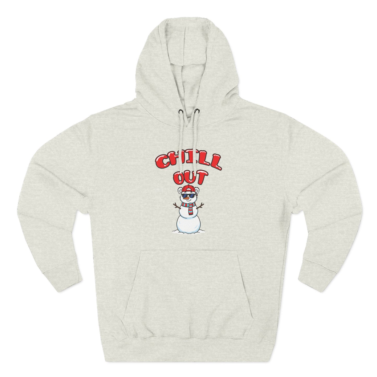 Chill Out Snowman Hoodie — Funny Winter Graphic Fleece Pullover