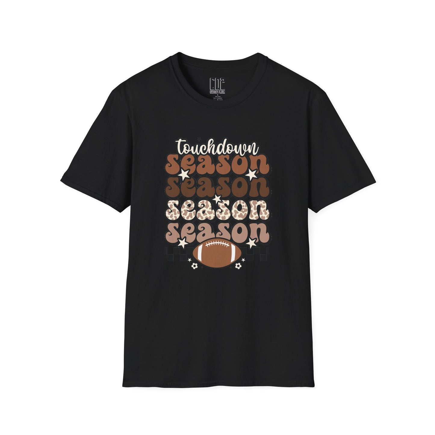 Touchdown Season Unisex Softstyle T-Shirt - Football Fan Tee, Casual Wear, Game Day Outfit, Sports Gift, Fall Celebrations