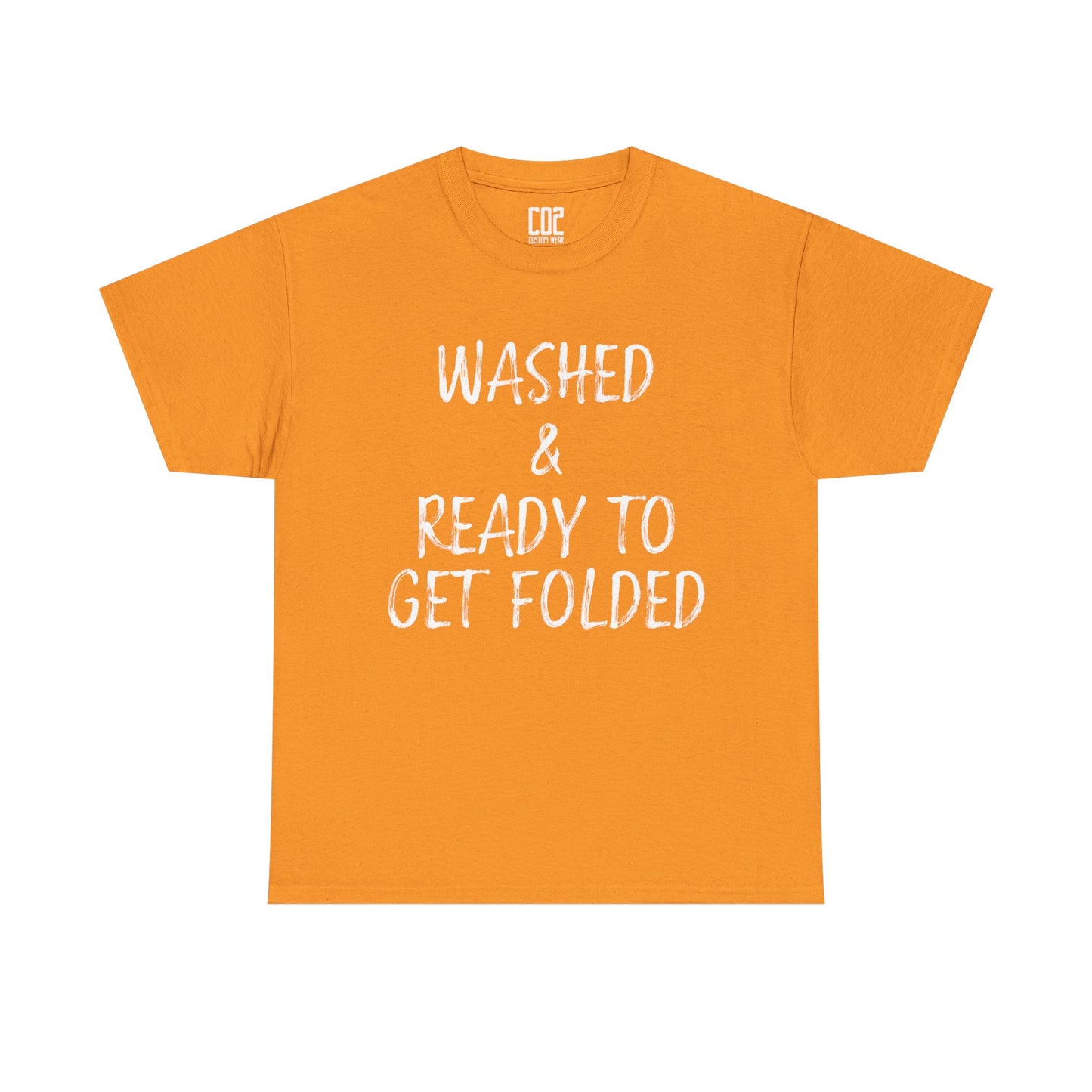 Washed & Ready to Get Folded Tee, Funny Gift for Laundry Lovers, Unisex T-Shirt, Everyday Casual Wear, Perfect for Housewarming, [...]