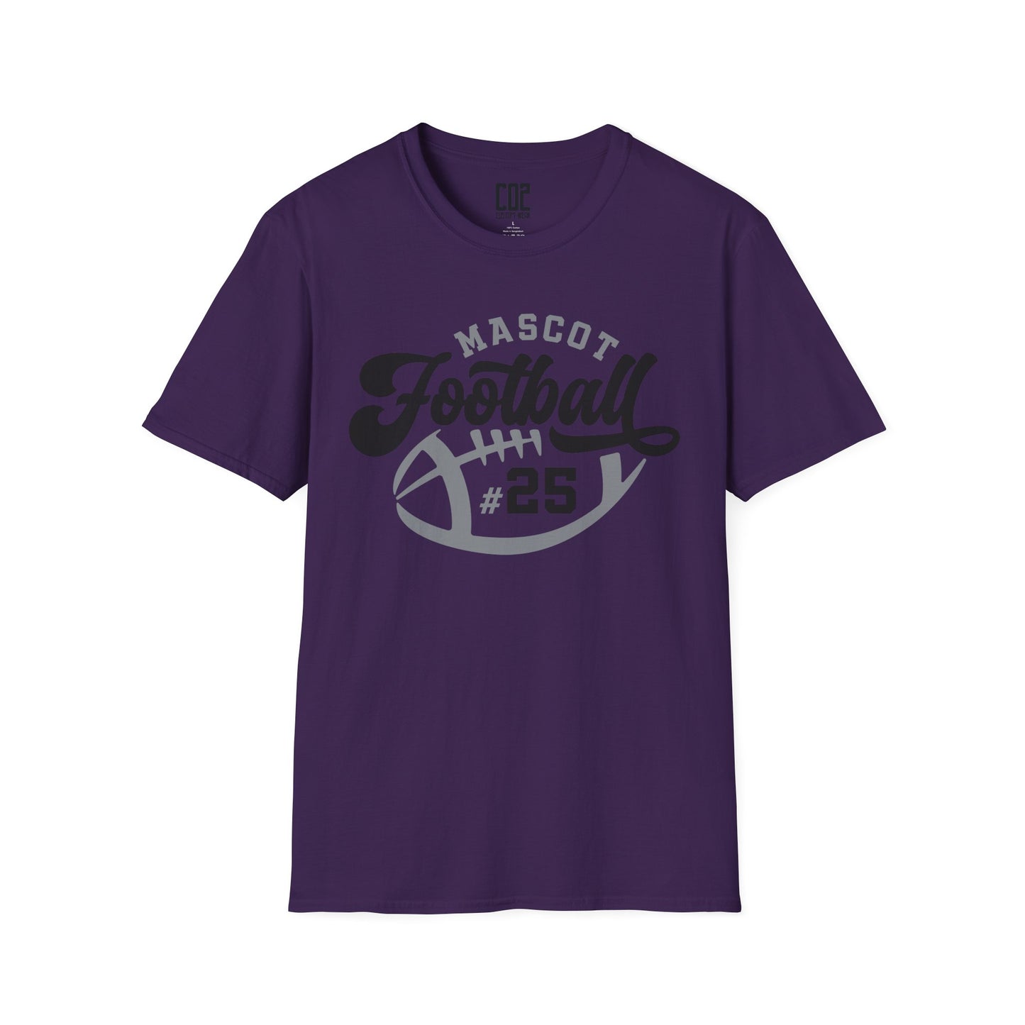 Football Mascot Unisex Tee - Custom Team and Number Shirt for Athletes by request