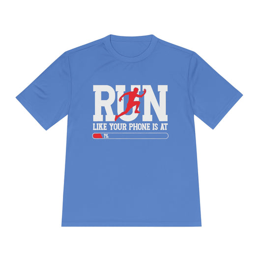 Running Humor Tee - Unisex Moisture Wicking T-Shirt for Fitness Lovers, Gift for Runners, Workout Shirt, Casual Wear, Running Gift
